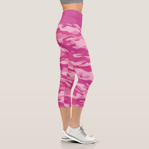 Leggings Capri Disfraz Rosa Lindo Camuflaje