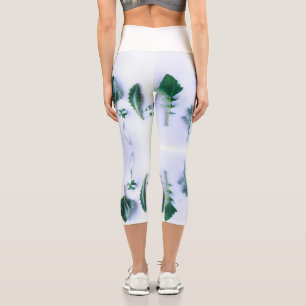 Leggings Capri Diversas formas Verdes Sensación de la Naturaleza