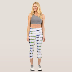 Leggings Capri Divertido hipopótamo birdie dos ovejas