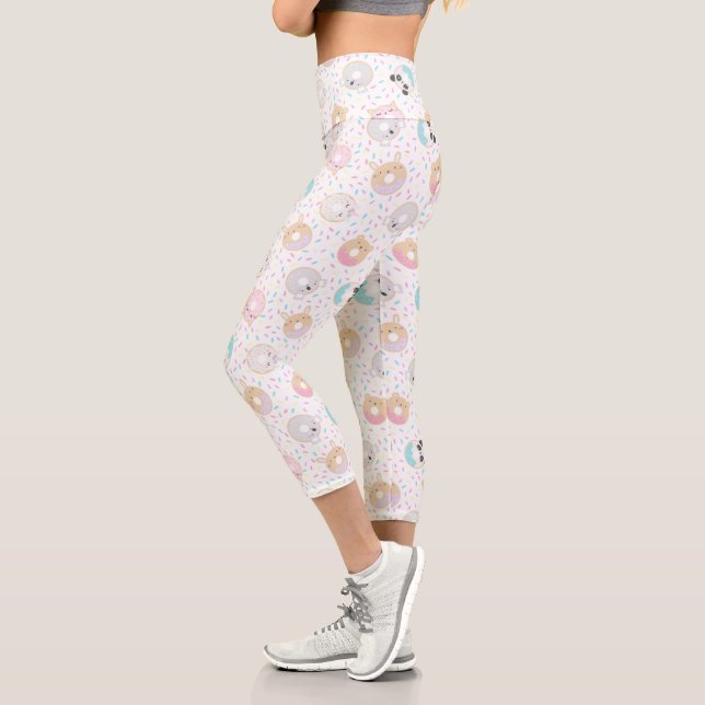 Leggings Capri Donuts De Animales Y Espolvorines Cutos (Izquierda)