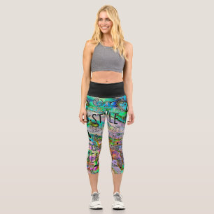 Leggings Capri Doodling en Capris con estilo de alto deseo