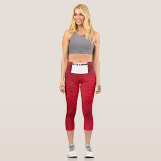 Leggings Capri Dormitorios de color rojo cómodos