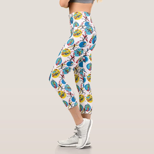 Leggings Capri Dr. Seuss | Caracteres con patrón de lápices (Izquierda)