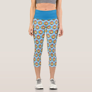 Leggings Capri Dr. Seuss Gráfico de la cabeza del gato con somb