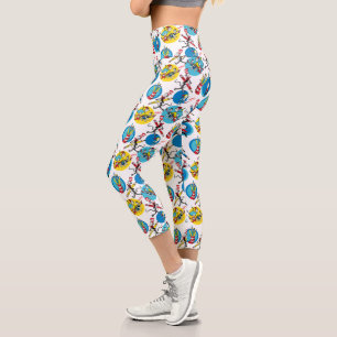 Leggings Capri Dr. Seuss Personajes con patrón de lápices