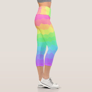 Leggings Capri Dragón arcoiris escala las piernas de Capri