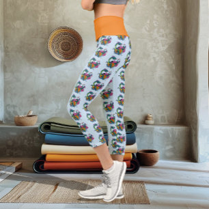 Leggings Capri Dragón de agua chino Koi Fish
