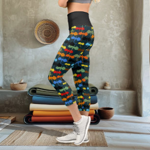 Leggings Capri Dragon Wing Blue Flight Fantasy