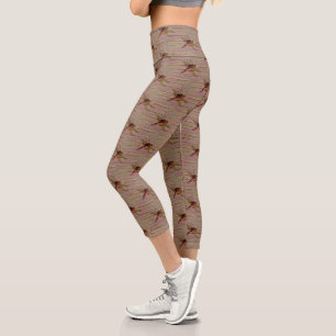 Leggings Capri Dragonfly Colorful