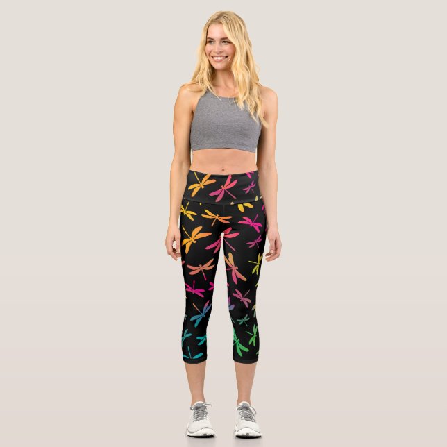 Leggings Capri Dragonfly colorido (Anverso)