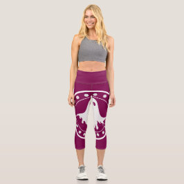 Leggings Capri Dulce Fantasma Espeluznante de Halloween Naranja y