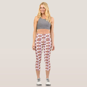 Leggings Capri Dulces patatas cantarinas dibujos animados de verd