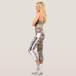 Leggings Capri Earthy Brown Camouflage PERSONALIZA