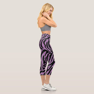 Leggings Capri Editar la cebra de color de fondo