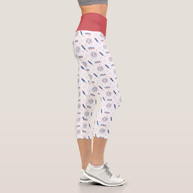 Leggings Capri Ee.Uu., fuegos artificiales y bengalas (Derecha)