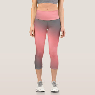 Leggings Capri Efecto de la luz de la luna gris coralina