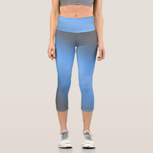 Leggings Capri Efecto de luz de luna gris azul