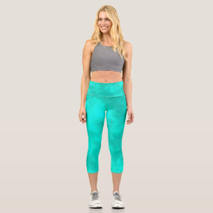 Leggings Capri Efecto de nube de tormenta de estilo Verde