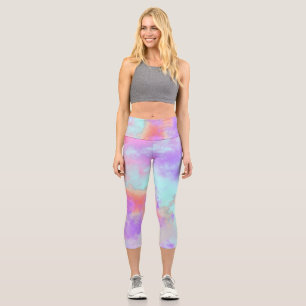 Leggings Capri Efecto salpicador de pinturas arcoiris