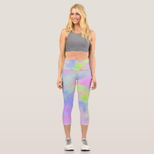 Leggings Capri Efecto salpicador de pinturas arcoiris