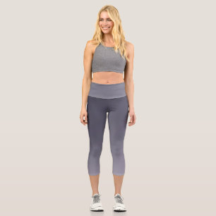 Leggings Capri Efecto sombrío gris claro de la luna