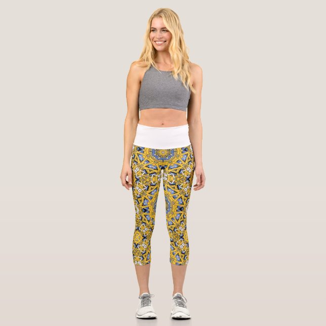 Leggings Capri El arte caleidoscopio del volumen once ocho (Anverso)