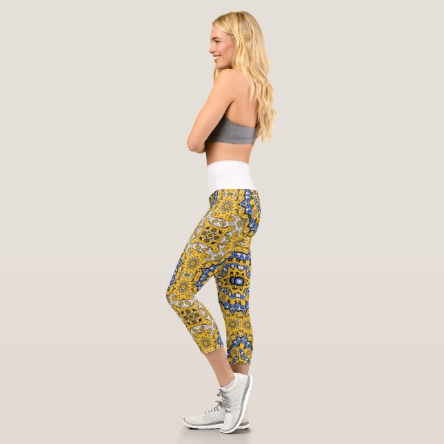 Leggings Capri El arte caleidoscopio del volumen once veintiuno (Izquierda)