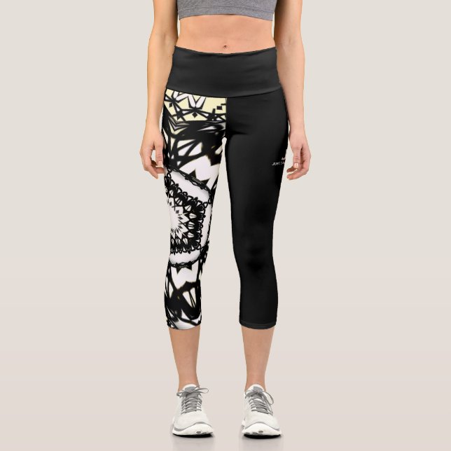 Leggings Capri El arte caleidoscopio nueve del volumen uno (Anverso)
