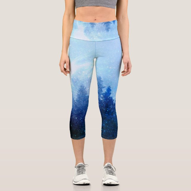 Leggings Capri El bosque despierta de la niebla (Anverso)