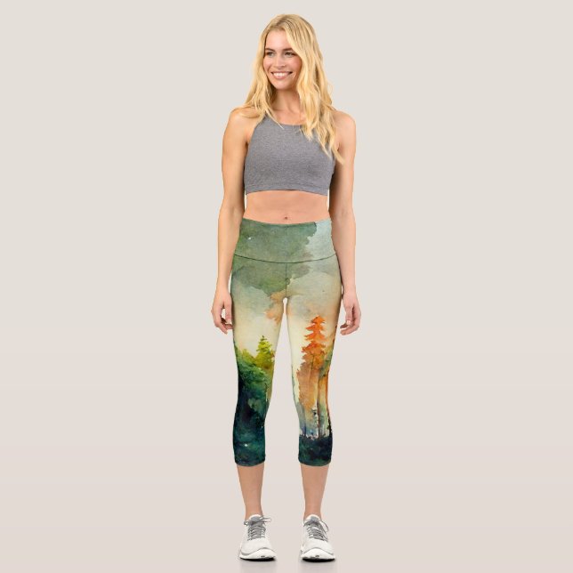 Leggings Capri El bosque (naturaleza) (Anverso)