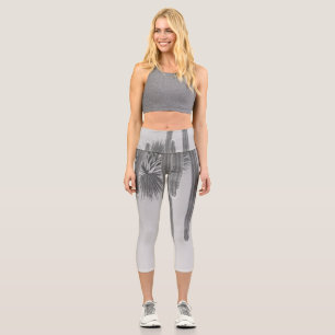 Leggings Capri El cactus caribeño crece el encanto del arte