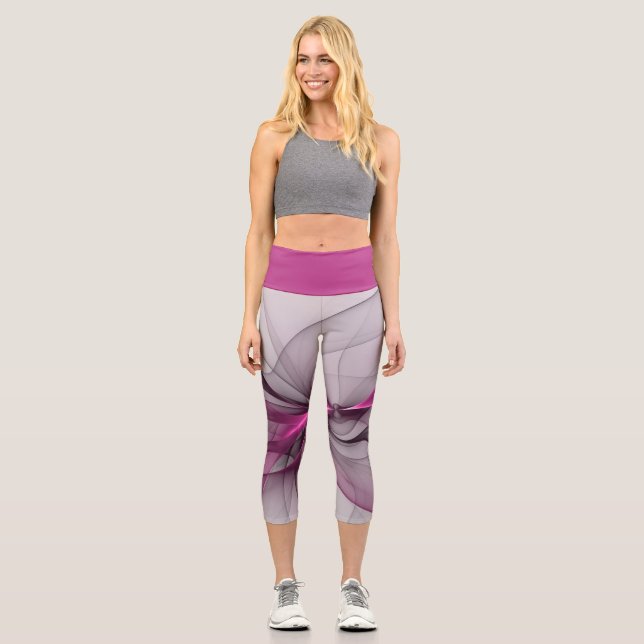 Leggings Capri El caos elegante, el arte contemporáneo abstracto  (Anverso)