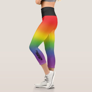 Leggings Capri El colorido efecto arco iris se ha ido corriendo t