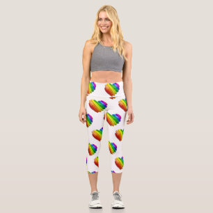 Leggings Capri El corazón tridimensional escultural de SlipperyJo