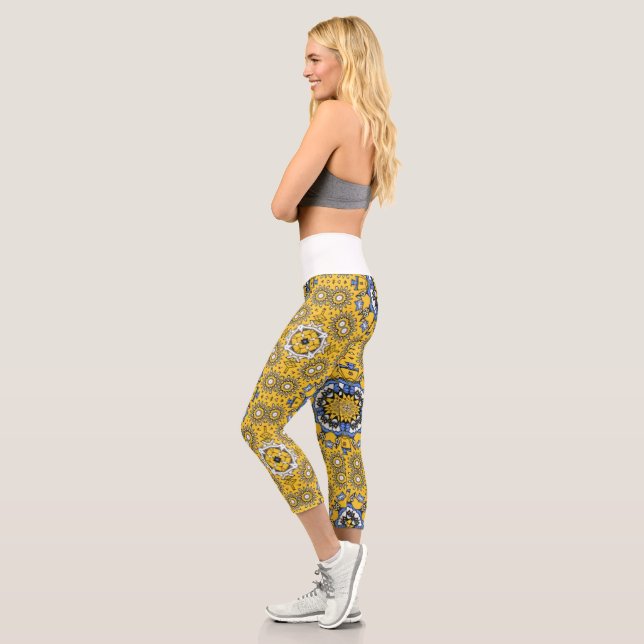 Leggings Capri El kaleidoscopio once del volumen (Izquierda)