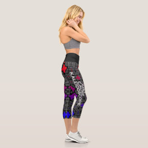 Leggings Capri El primer arte caleidoscopio del volumen trece