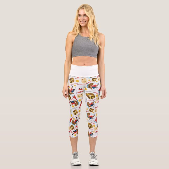 Leggings Capri El tesoro de jolly roger pirata (Anverso)