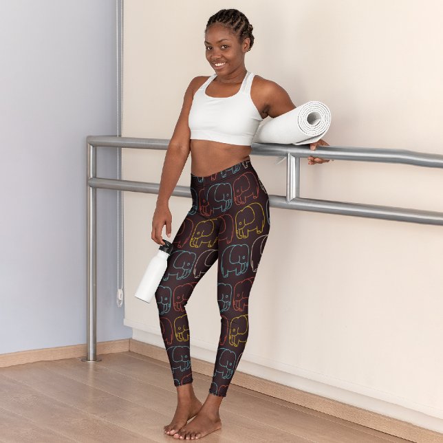 Leggings Capri Elefante bebé retro (Subido por el creador)