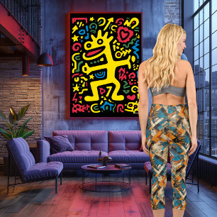 Leggings Capri Elegancia Rústica: Patrón abstracto geométrico de