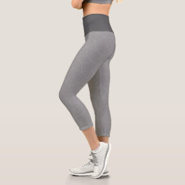 Leggings Capri Elegante geométrico gris moderno