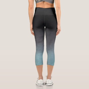 Leggings Capri Elegante gris negro Verde azulado rústico oscuro