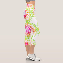 Leggings Capri Elegante manala botánica colorida