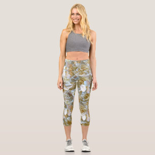 Leggings Capri Elegante Rosa floral Petal