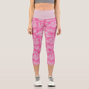 Leggings Capri Elegante toile rosa caliente de jouy