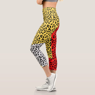 Leggings Capri Elegantes puntos de color rústico