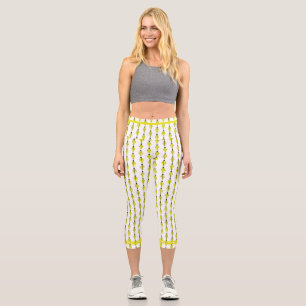Leggings Capri Elemento Art deco en las leggantas capri amarillas