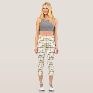 Leggings Capri Elementos Art Decó en amarillo pastel