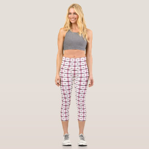 Leggings Capri Elementos Art Deco en rosa pastel