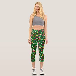 Leggings Capri Elf the Movie Candy Pattern