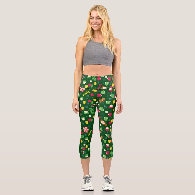 Leggings Capri Elf the Movie Candy Pattern (Anverso)